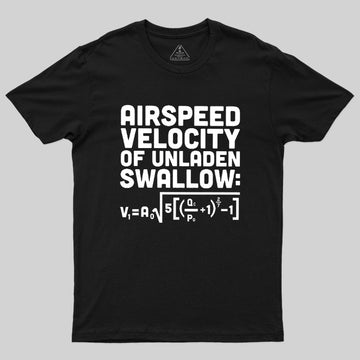 Airspeed Velocity Of Unladen Swallow Geek T-Shirt